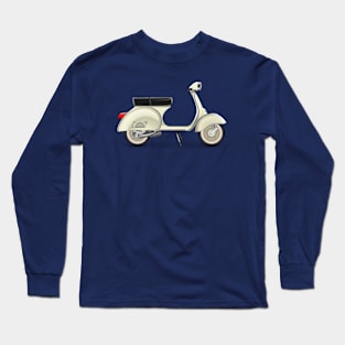 Ivory white classic motorcycle scooter Long Sleeve T-Shirt